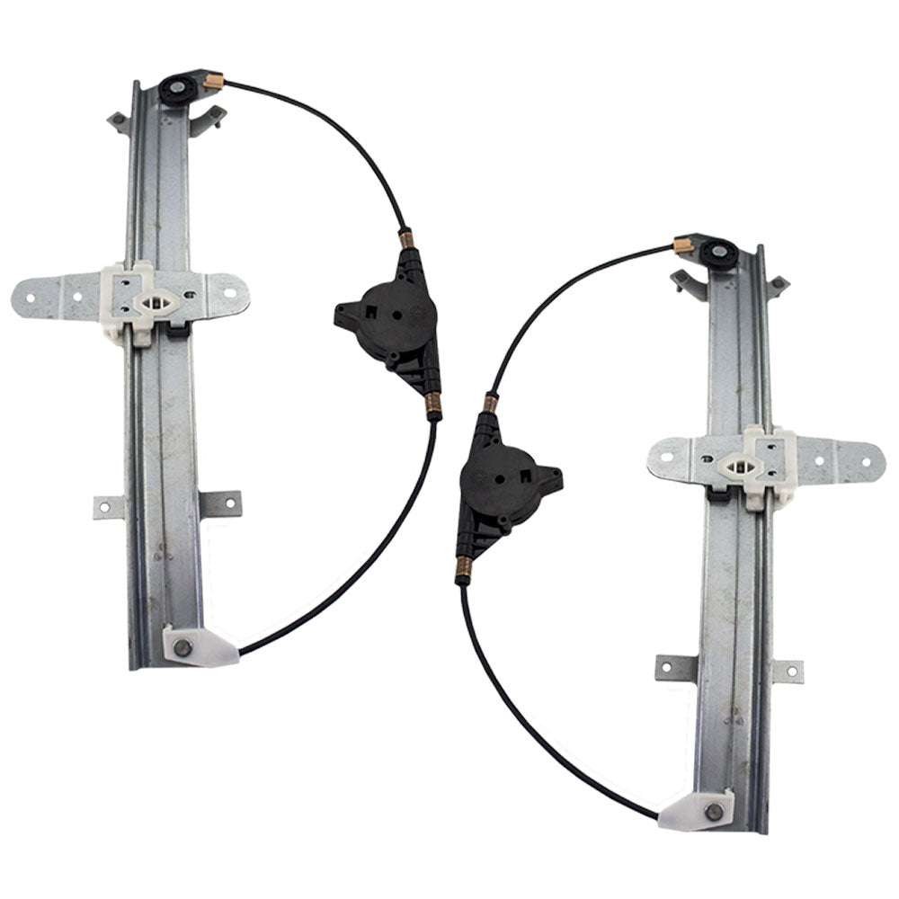 Brock Replacement Driver and Passenger Rear Power Window Lift Regulators Compatible with 1992-2011 Crown Victoria Grand Marquis