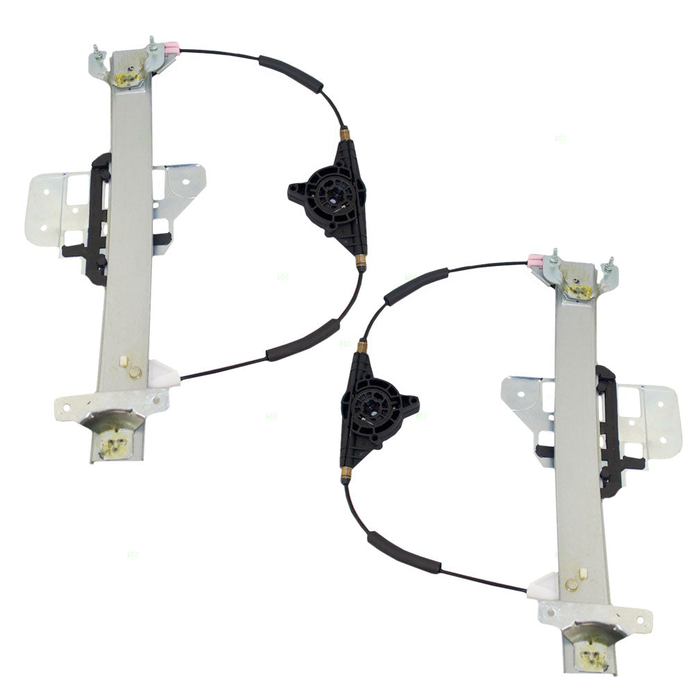 Brock Replacement Driver and Passenger Rear Power Window Lift Regulators Compatible with 1995-1997 Town Car F5VY5427009A F5VY5427008A