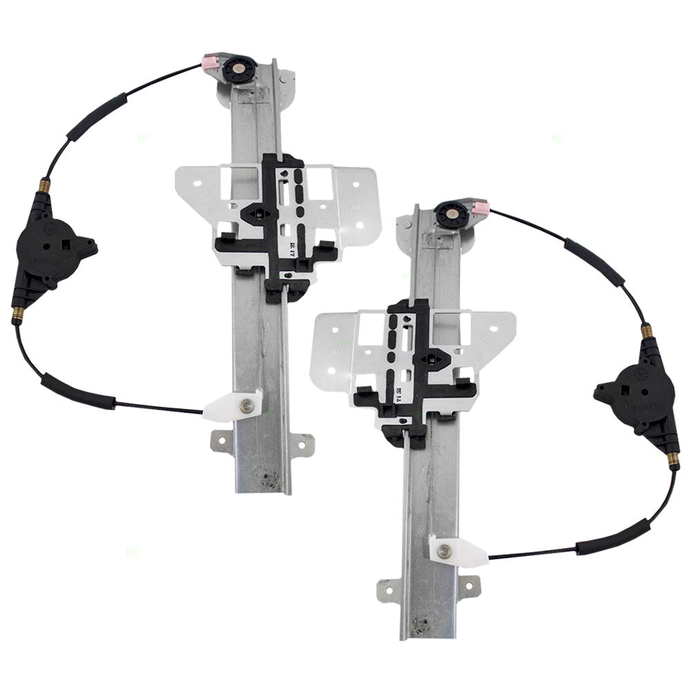 Brock Replacement Driver and Passenger Rear Power Window Lift Regulators Compatible with 1995-1997 Town Car F5VY5427009A F5VY5427008A