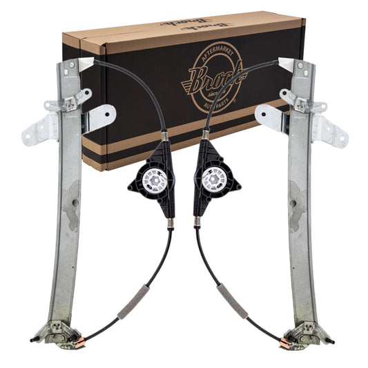 Window Regulator w/o Motor for 1998-2011 Town Car Front 6W1Z5423201AA Set FO1350109