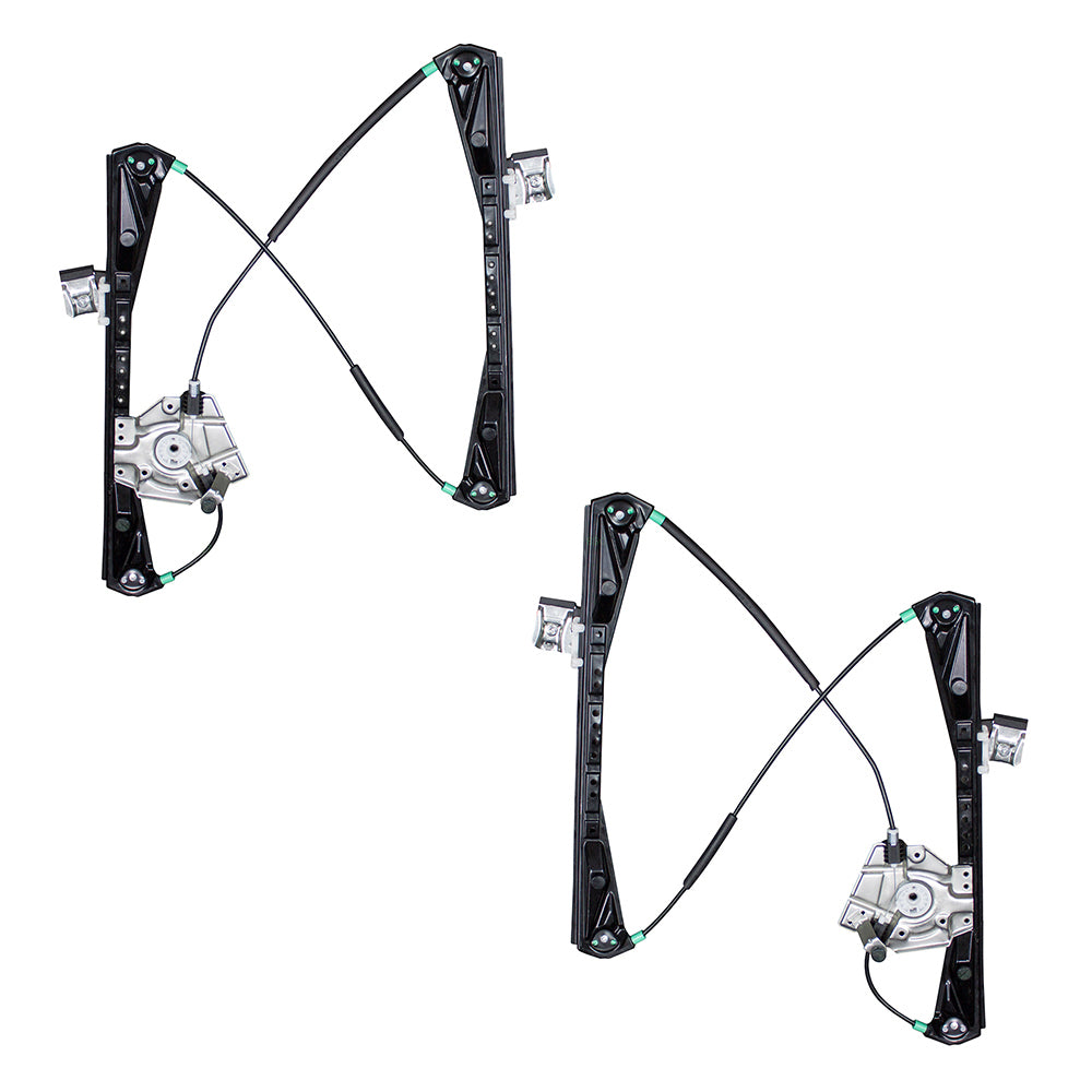 Brock Replacement Driver and Passenger Front Power Window Lift Regulators Compatible with 2000-2002 S-Type LS YW4Z5423209AA YW4Z5423208AA-PFM