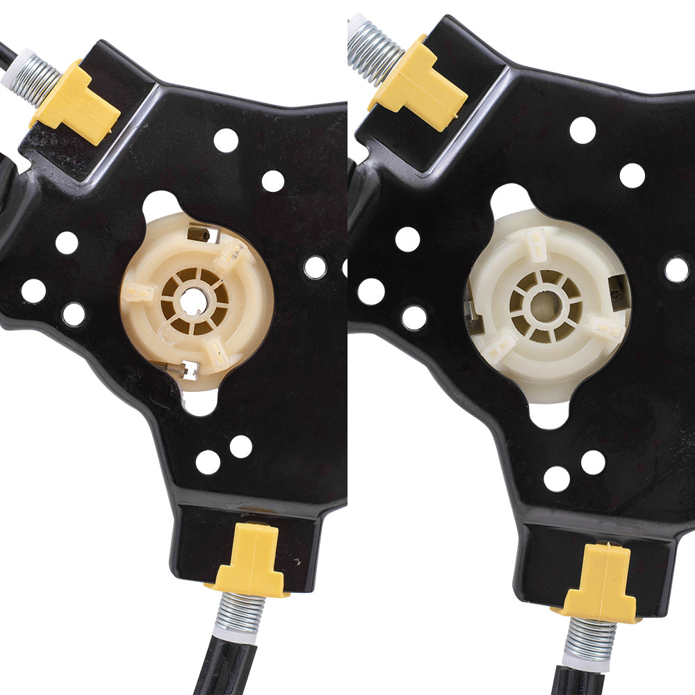 Brock Replacement Front and Rear Driver Side Power Window Regulators without Motor Compatible with 2004-2008 F-150/Lobo & 2006-2008 Mark LT