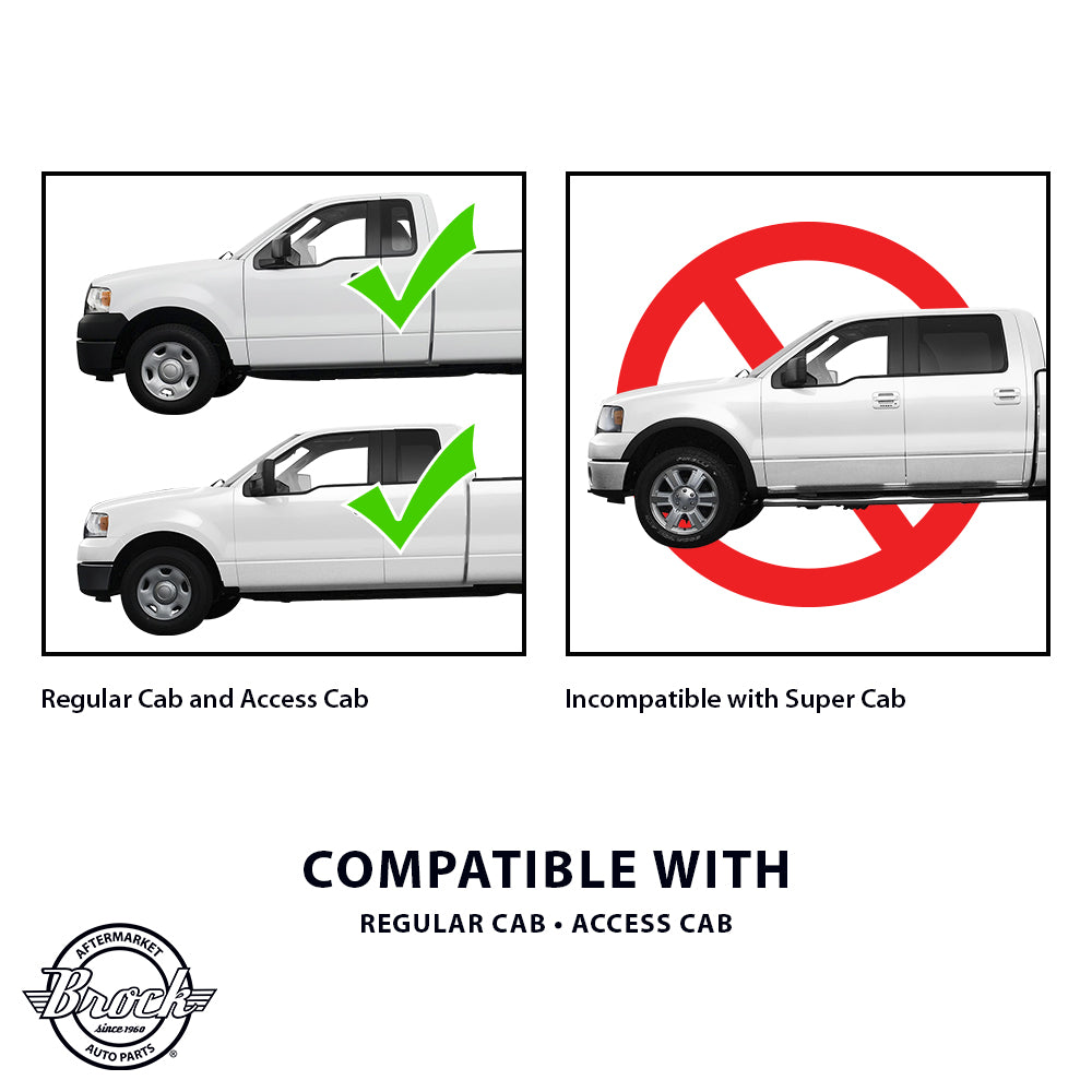 Brock Replacement Driver and Passenger Front Power Window Lift Regulators Compatible with 2004-2008 F150 Regular/Crew Cab Pickup Truck 4L3Z1523201CA 4L3Z1523200CA