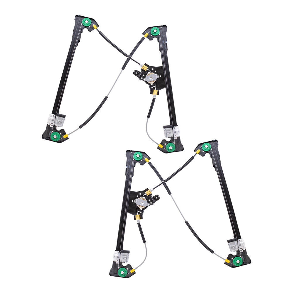 Window Regulator w/o Motor for 2004-2008 F-150 Crew Cab Rear for 2006-2008 Mark LT for 2004-2008 Lobo Set FO1550129