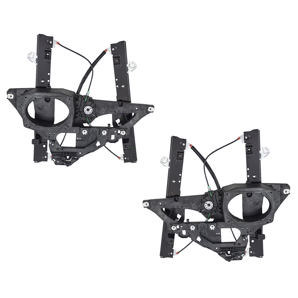 Brock Replacement Pair Set Front Power Window Lift Regulators Compatible with 6L1Z 7823209 AA 6L1Z 7823208 AA