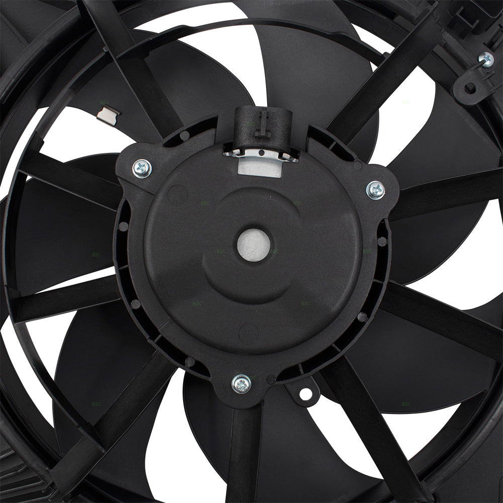 Brock Replacement Radiator Cooling Fan Assembly Compatible with 11-18 Fiesta 1.6L BE8Z8C607B BE8Z8C607A