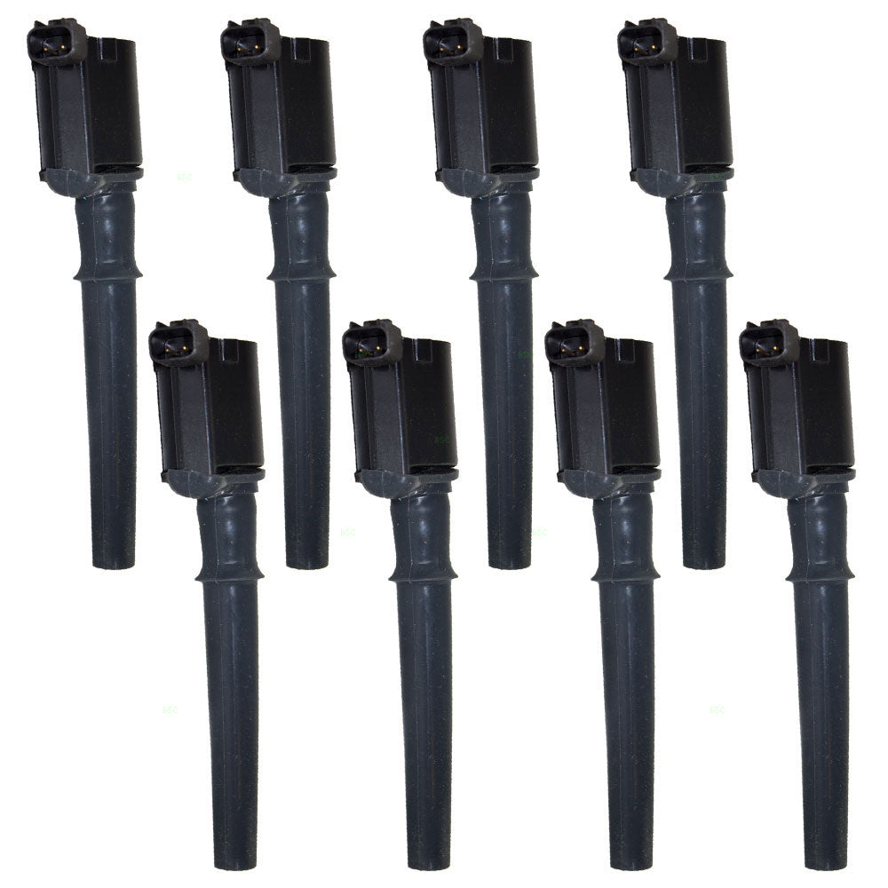 Brock Replacement 8 Piece Set Ignition Spark Plug Coils Compatible with 2007-2012 Mustang 8-cylinder 4L7Z 12029 AB