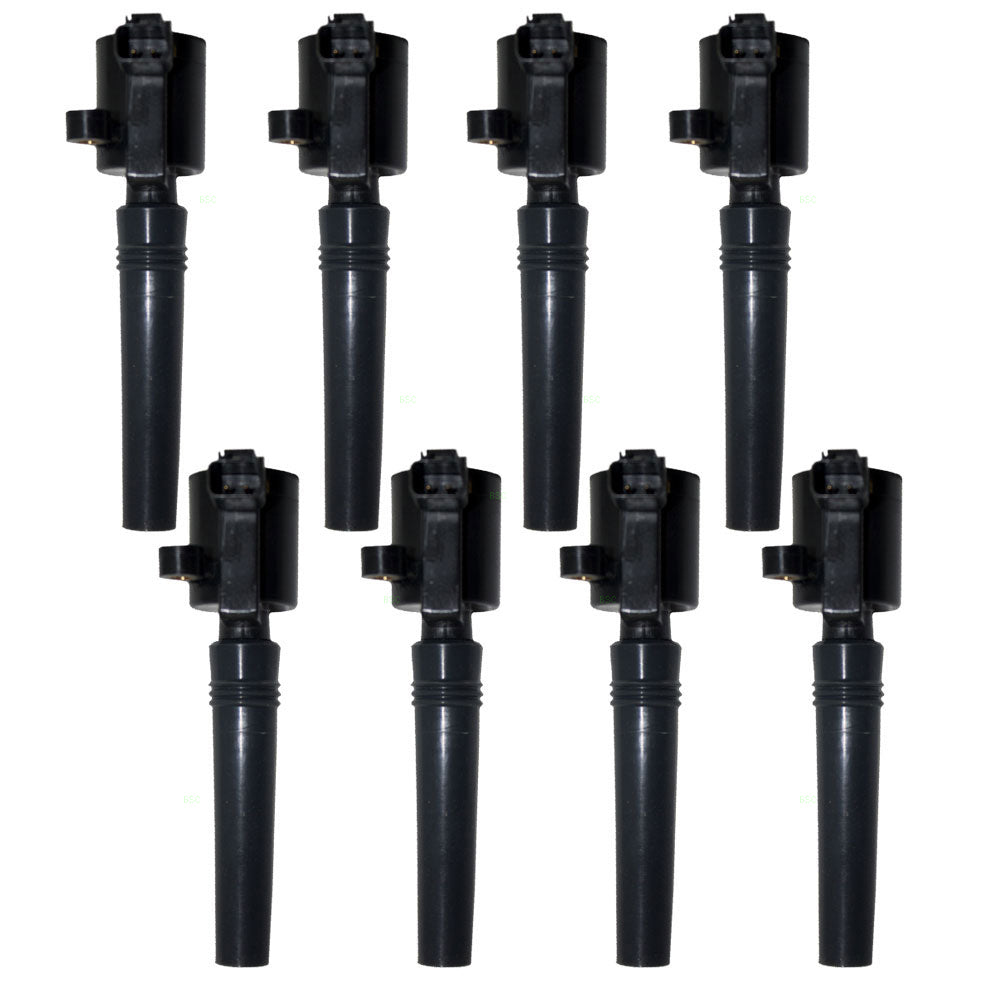 Brock Replacement 8 Piece Set Ignition Spark Plug Coils Compatible with Thunderbird S-Type LS 8 cylinder XR827823
