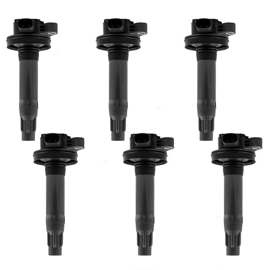 Brock Replacement 6 Piece Set Six Ignition Spark Plug Coils Compatible with 2008-2016 Ford Taurus