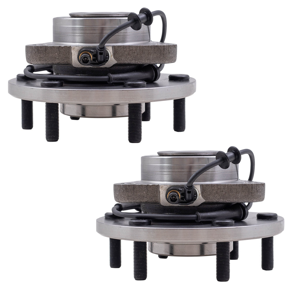Brock Replacement Pair Front Hubs & Bearings Compatible with 2008-2012 Armada