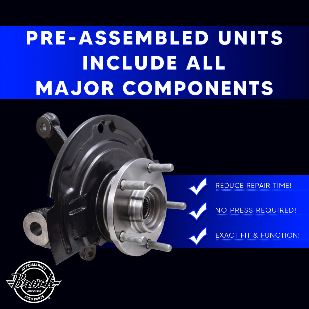 Brock Aftermarket Replacement Front Driver Left Passenger Right Loaded Steering Knuckle Assembly Set Compatible with 2002-2006 Nissan Altima 3.5L