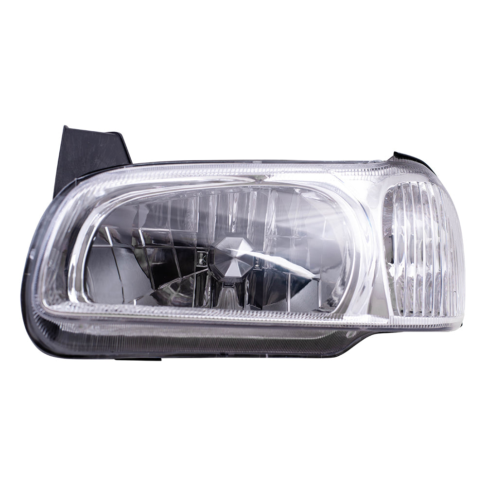 Brock Replacement Drivers Headlight Headlamp with Chrome Bezel Compatible with 00-01 Maxima 26060-2Y925