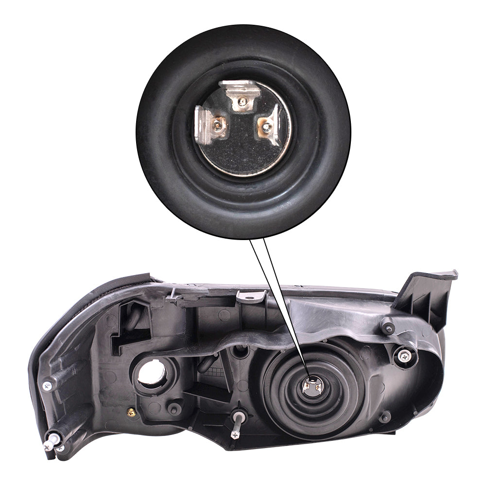 Brock Replacement Drivers Headlight Headlamp with Chrome Bezel Compatible with 00-01 Maxima 26060-2Y925