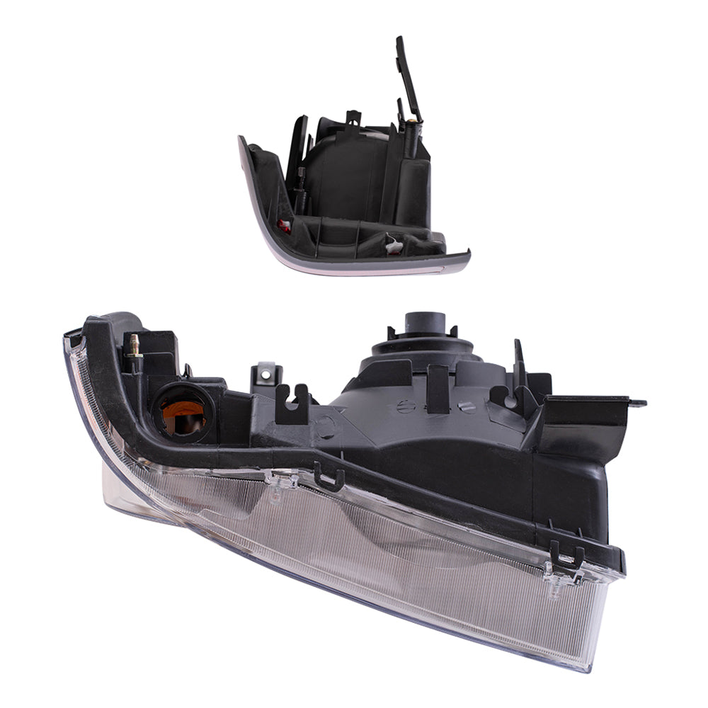 Brock Replacement Headlights with Tail Lights Compatible with 2001 2002 2003 2004 Frontier