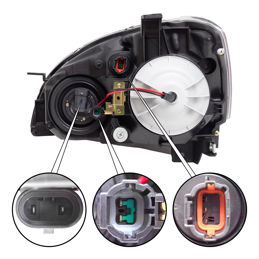 Brock Replacement Passengers Halogen Headlight Headlamp Compatible with 2002-2004 Altima 260103Z626