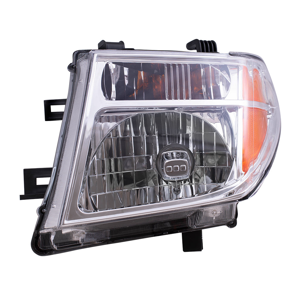 Brock Replacement Drivers Halogen Combination Headlight Headlamp Compatible with 05-07 Pathfinder 05-08 Frontier 26060EA525