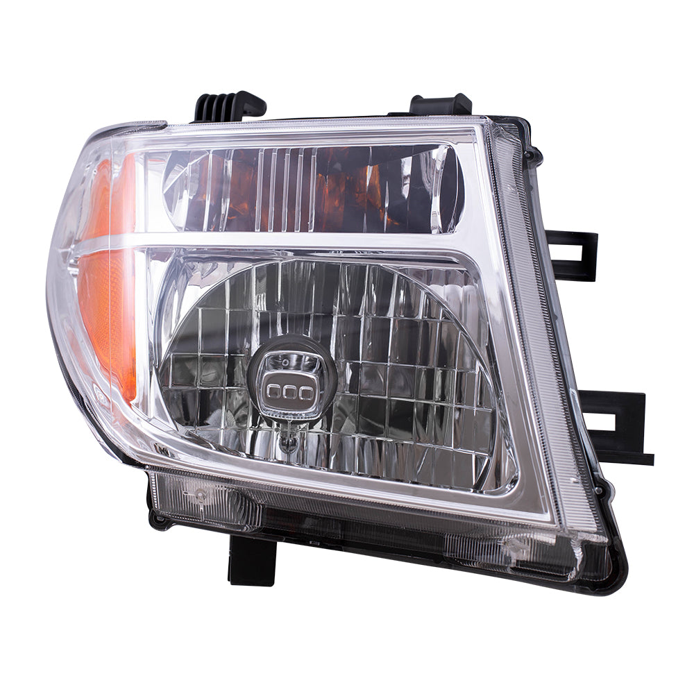 Brock Replacement Passengers Halogen Combination Headlight Headlamp Compatible with 05-07 Pathfinder & 05-08 Frontier 26010EA525
