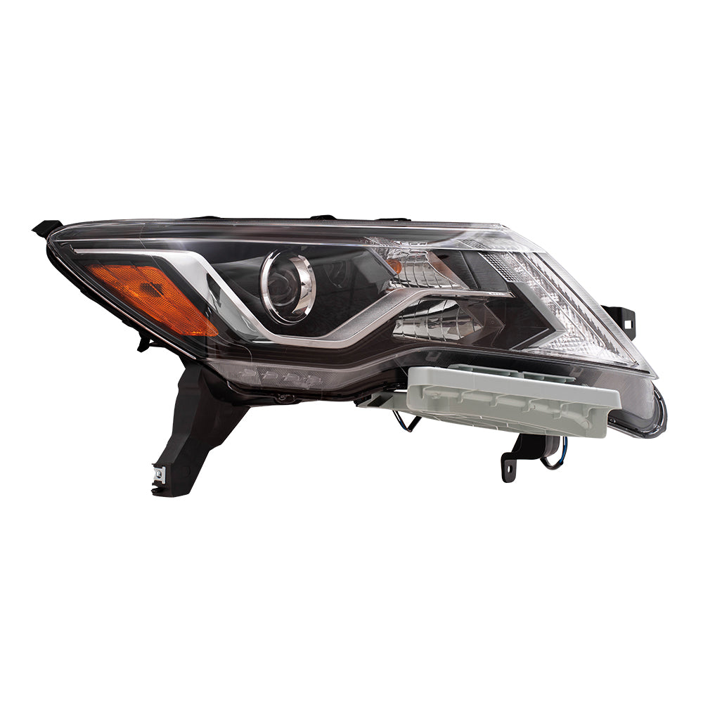 Brock Replacement Passenger Halogen Headlight Compatible with 2017 2018 2019 Pathfinder