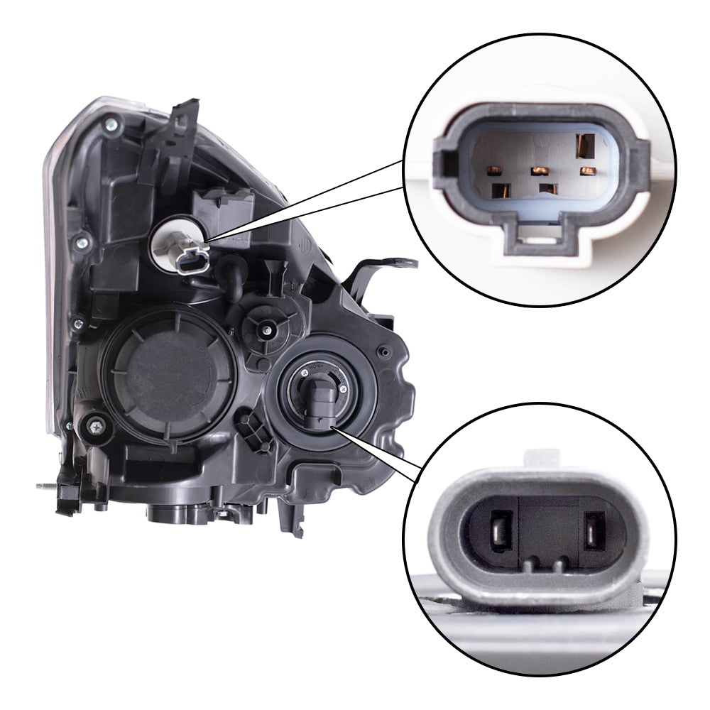 Brock Replacement Driver Side HID Combination Headlight Assembly without HID Kit Compatible with 2008-2010 Nissan Rogue