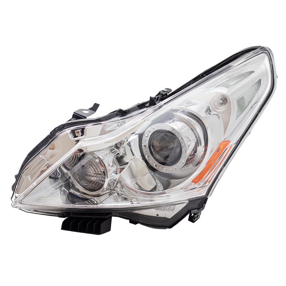 Brock Replacement Driver HID Headlight with Clear Lens Compatible with 2010-2013 G37 Sedan