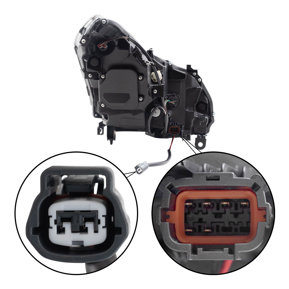 Brock Replacement Driver HID Headlight with Clear Lens Compatible with 2010-2013 G37 Sedan
