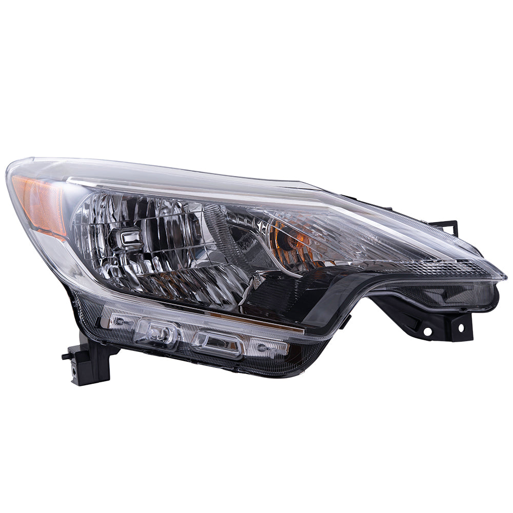 Brock Aftermarket Replacement Passenger Right Halogen Combination Headlight Assembly Compatible With 2017-2019 Nissan Versa Note