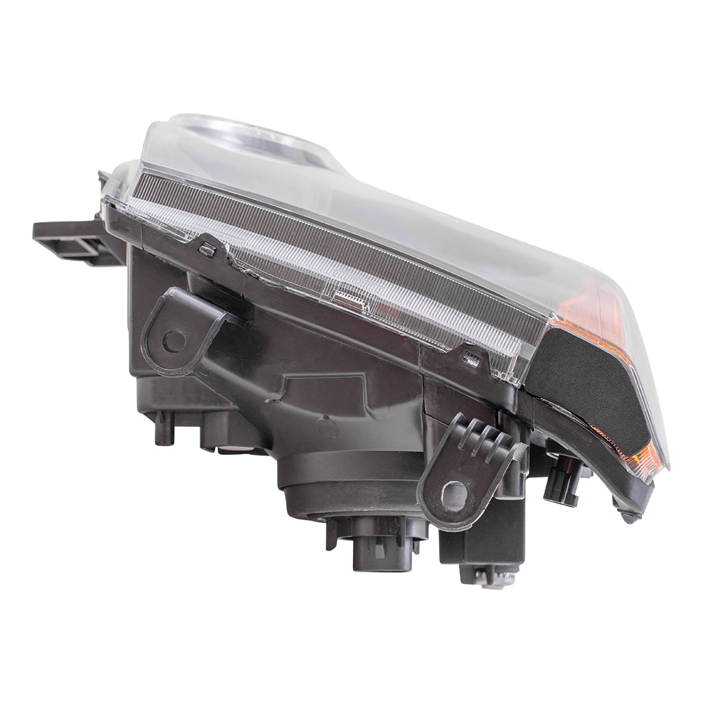 Brock Replacement Passenger Side Halogen Combination Headlight Assembly with Black Bezel Compatible with 2009-2015 Xterra S/X Models
