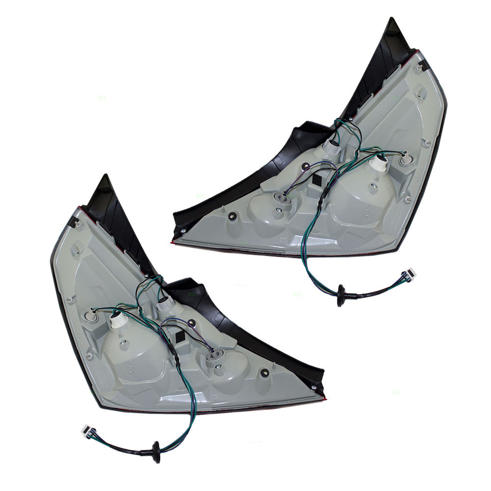 Brock Replacement Driver and Passenger Taillights Tail Lamps Compatible with 08-13 Altima 26555JB100 26550JB100