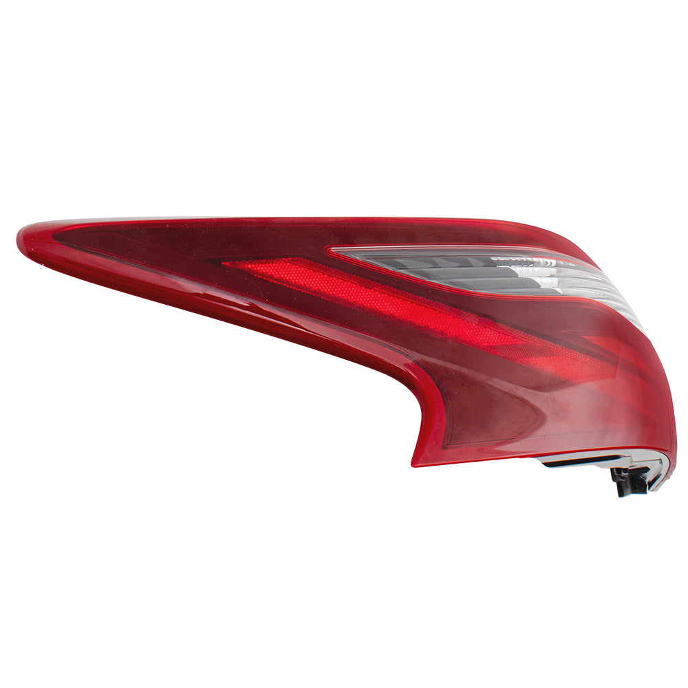 Brock Replacement Drivers Tail Light Quarter Panel Mounted Back Up Left Lamp w/ Smoke Lens Compatible with 2017-2018 Altima 265559HS1A NI2804111