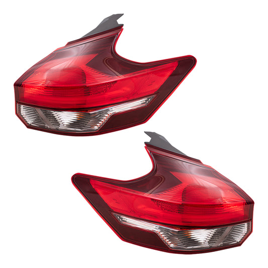 Brock Replacement Set Driver and Passenger Tail Lights Quarter Panel Mounted Lens Compatible with 2018-2019 Kicks