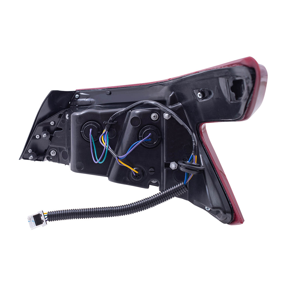 Brock Aftermarket Replacement Driver Left Combination Tail Light Assembly Body Mounted Compatible With 2016-2018 Nissan Maxima