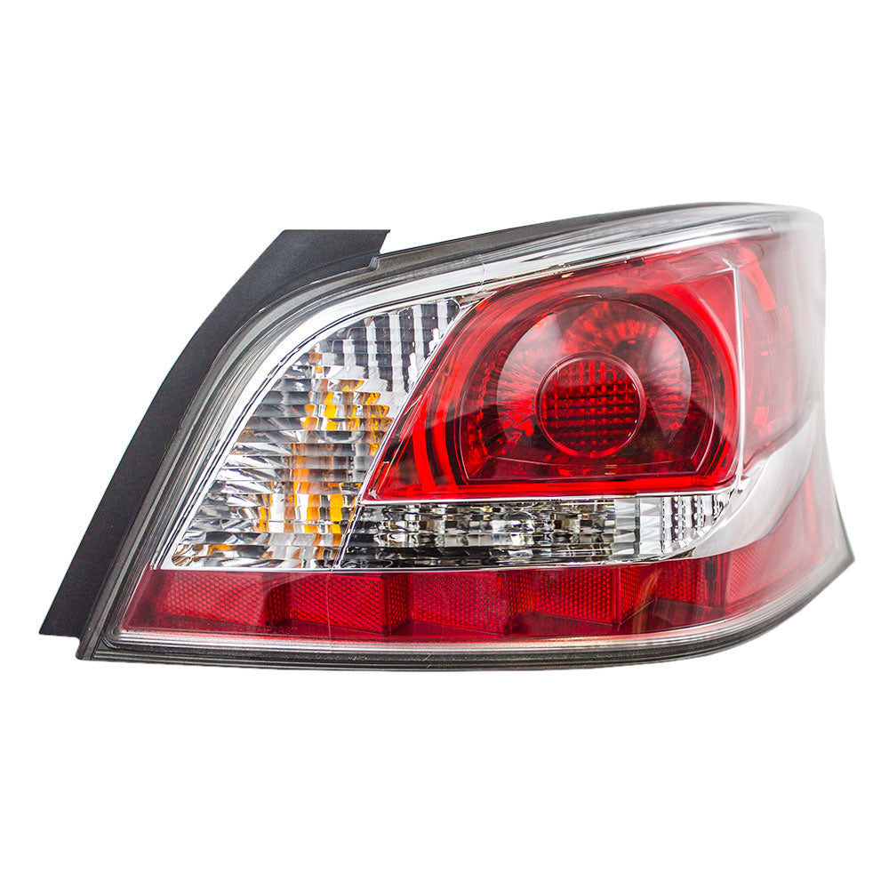 Brock Replacement Passengers Taillight Tail Lamp Lens with Grey Edge Trim Type Compatible with 13-15 Altima Sedan 26550-9HM0A