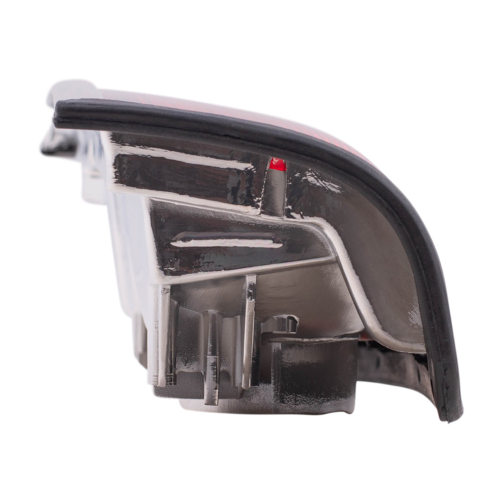 Brock Replacement Drivers Taillight Tail Lamp with Chrome Trim Compatible with 85-86 Pickup Truck 2655580W00