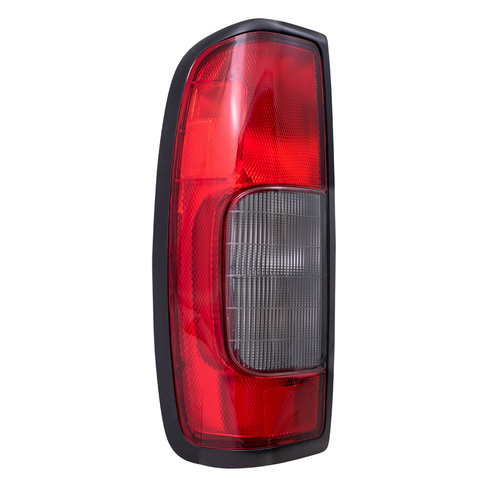 Brock Replacement Drivers Taillight Tail Lamp with Smoke Lens Compatible with 98-04 Frontier Pickup Truck 265597B425