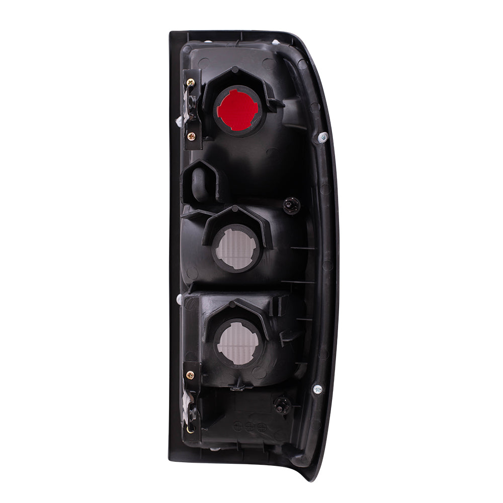 Brock Replacement Drivers Taillight Tail Lamp with Smoke Lens Compatible with 98-04 Frontier Pickup Truck 265597B425