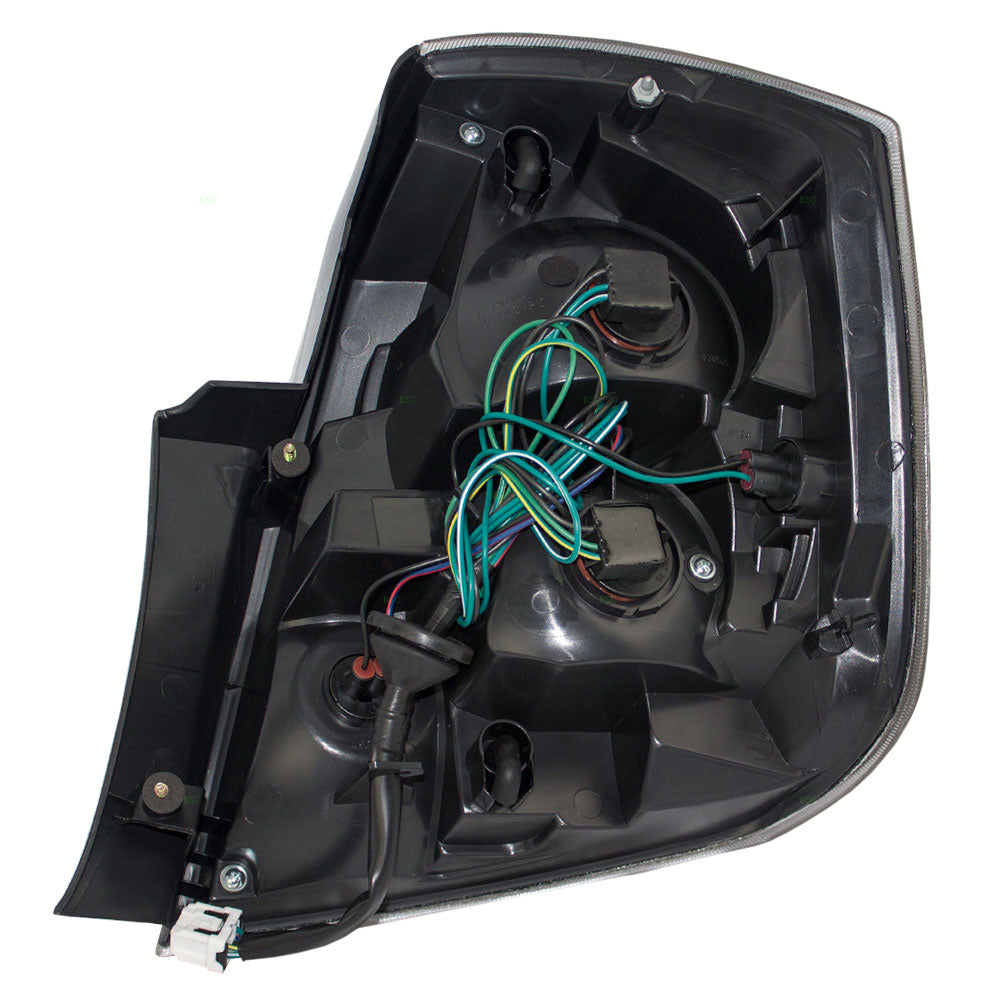 Brock Replacement Drivers Taillight Tail Lamp with Black Bezel Compatible with 10-12 Sentra 26555-ZT50B