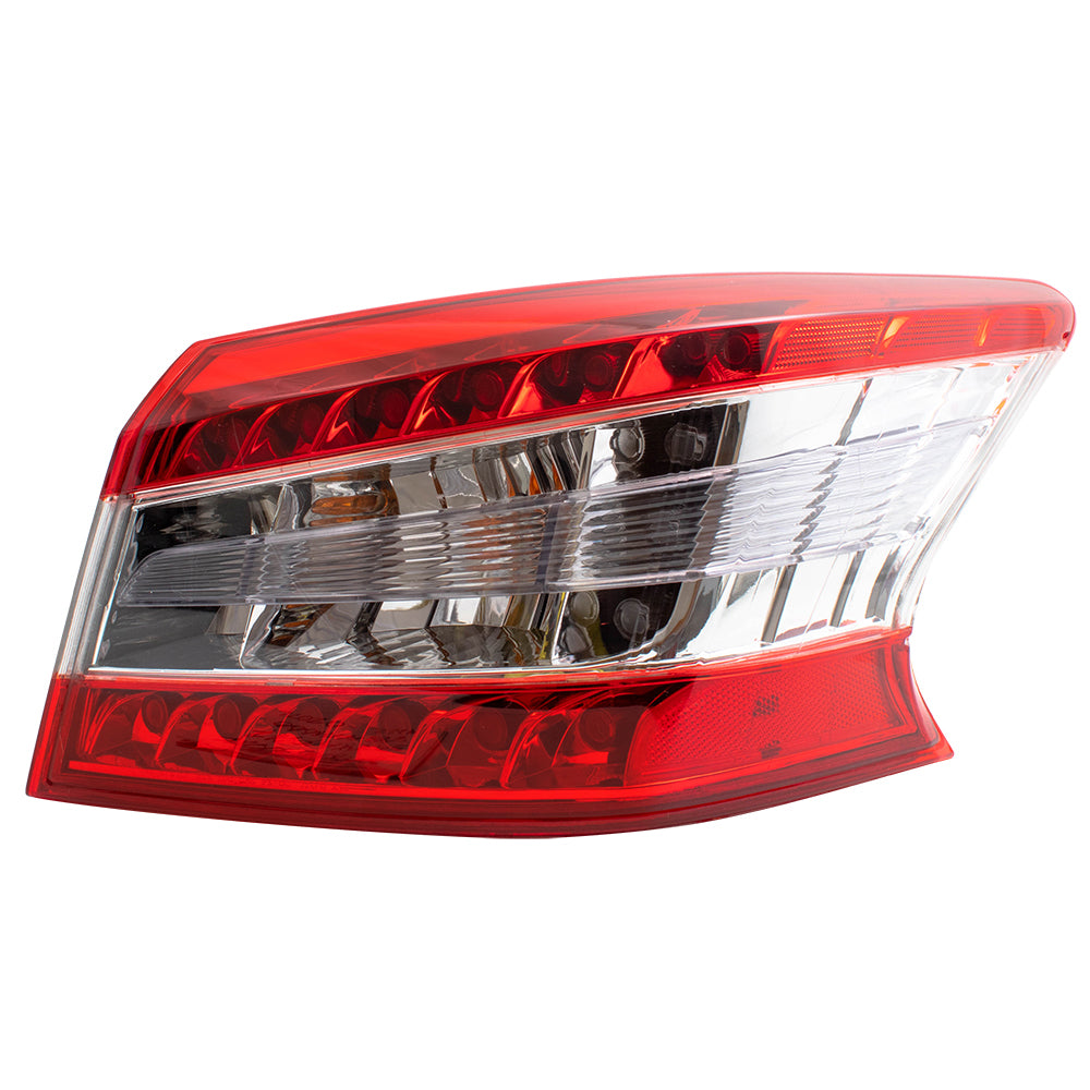 Brock Replacement Tail Light Lamp Passengers Quarter Panel Mounted Right Rear Assembly Compatible with 13-15 Sentra 26550-3SG0A