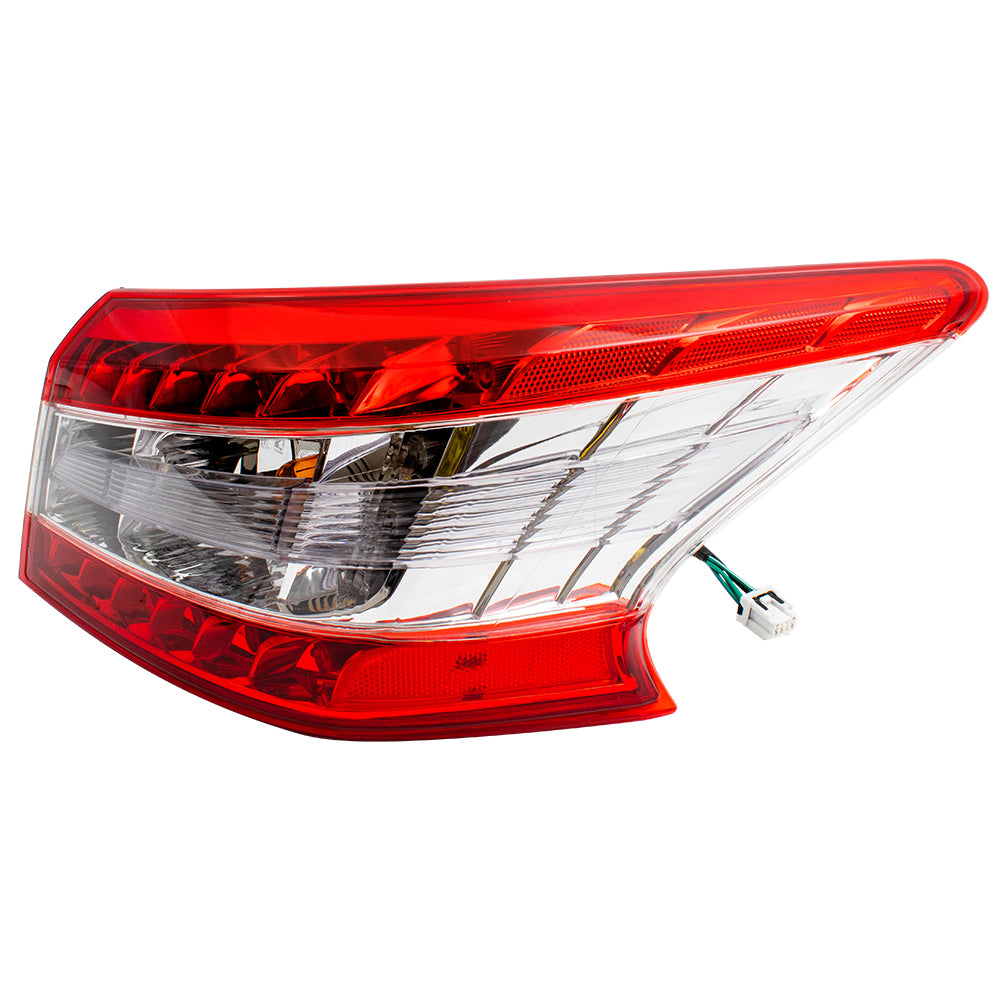 Brock Replacement Tail Light Lamp Passengers Quarter Panel Mounted Right Rear Assembly Compatible with 13-15 Sentra 26550-3SG0A