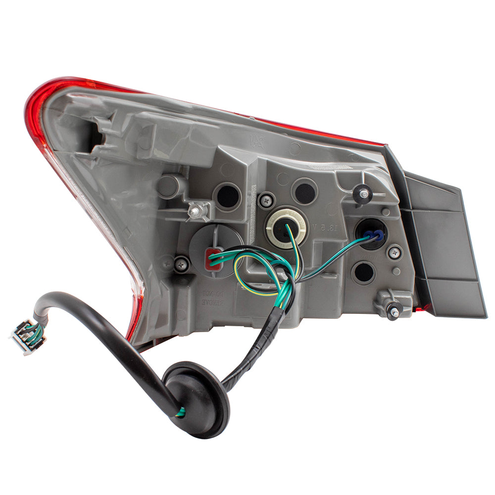 Brock Replacement Tail Light Lamp Passengers Quarter Panel Mounted Right Rear Assembly Compatible with 13-15 Sentra 26550-3SG0A