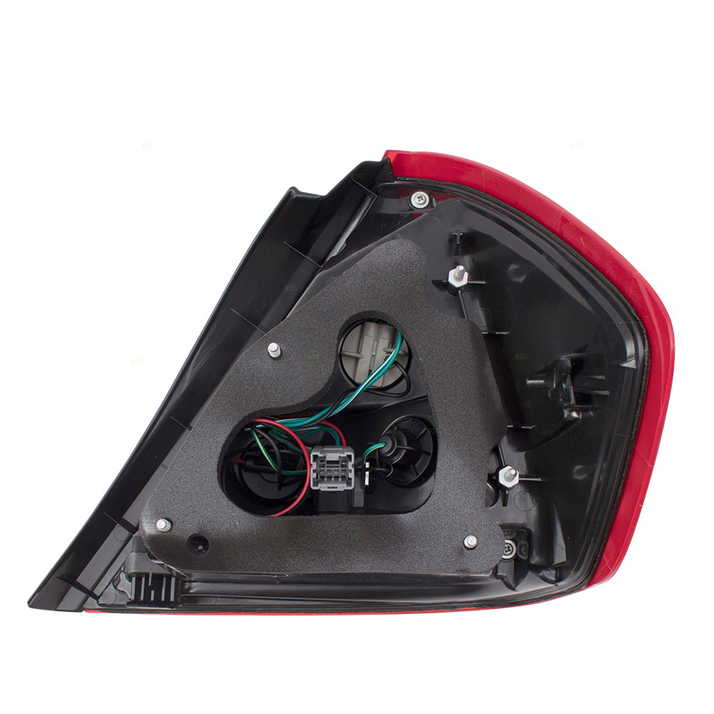 Brock Replacement Drivers Tail Light Tail Lamp Compatible with 07-11 Versa Sedan 26555EL30A NI2800185