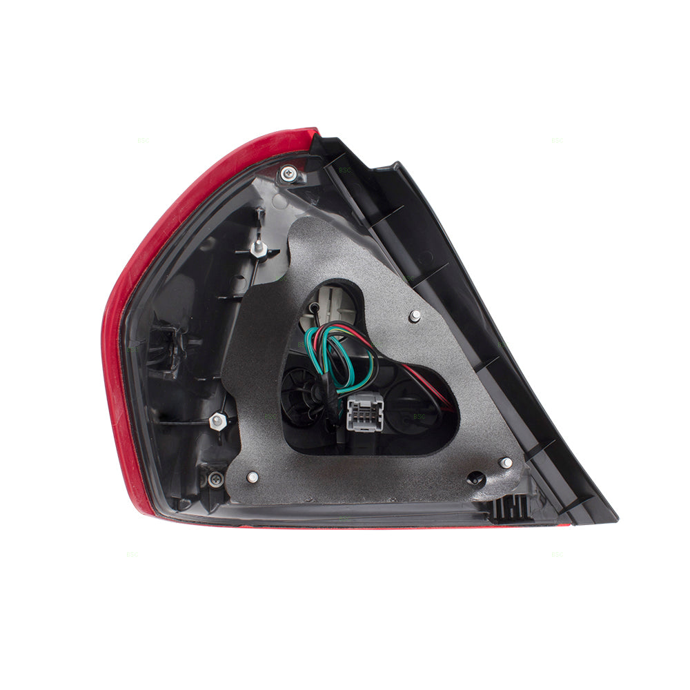 Brock Replacement Passengers Tail Light Tail Lamp Compatible with 07-11 Versa Sedan 26550EL30A NI2801185
