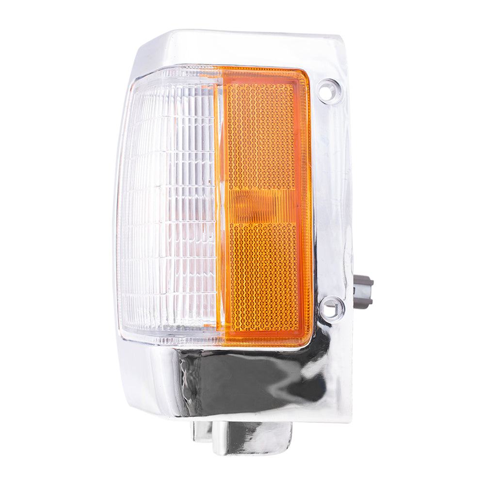 Park/Signal/Side Marker for 1990-1994 D21 Chrome Bezel for 1995-1997 Pickup B611588G00 Left NI2550107