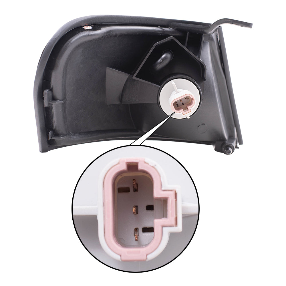 Brock Replacement Drivers Park Signal Corner Marker Light Lamp Lens Compatible with 95-99 Sentra 26120-1M325