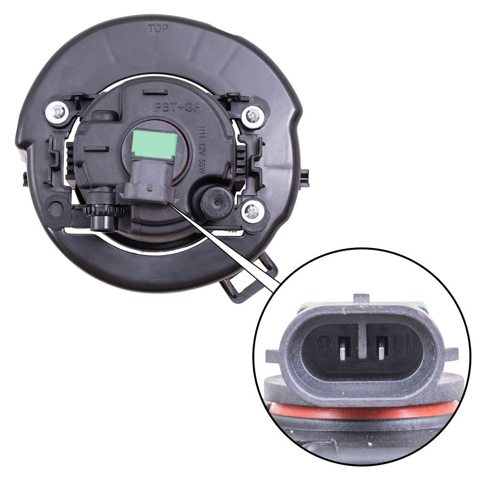 Fog Light for 2005-2009 Frontier w/ Plastic Bumper for 2005-2012 Pathfinder 26155EA525 Set NI2592120