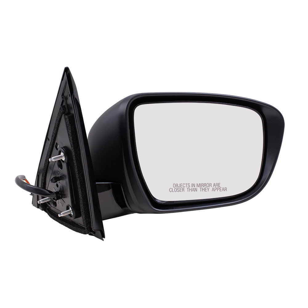 Brock Replacement Passenger Side Power Mirror Paint to Match Black with Signal without Heat or Around View Compatible with 2018-2019 Pathfinder