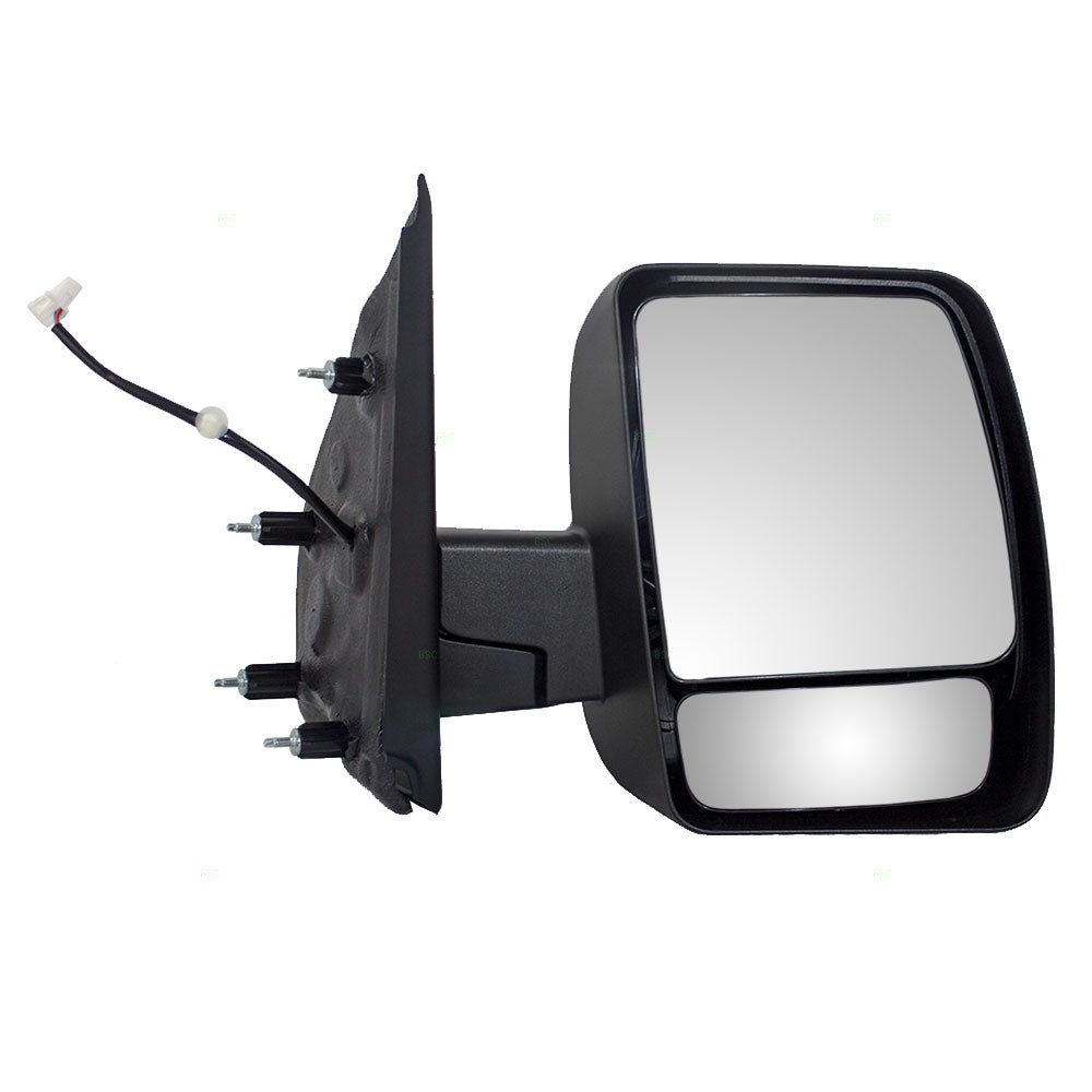 Brock Aftermarket Replacement Passenger Right Power Mirror Textured Black Foldaway without Heat-Towing Package Compatible with 2012-2018 Nissan NV1500