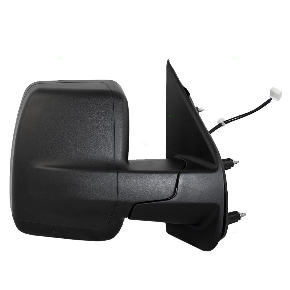 Brock Aftermarket Replacement Passenger Right Power Mirror Textured Black Foldaway without Heat-Towing Package Compatible with 2012-2018 Nissan NV1500