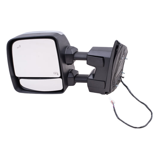 Power Towing Mirror for 2017-2019 TITAN Blind Spot Detection Turn Signal Indicator Puddle Lamp Heated for 2016-2019 TITAN XD 96301EZ91E Left NI1320309