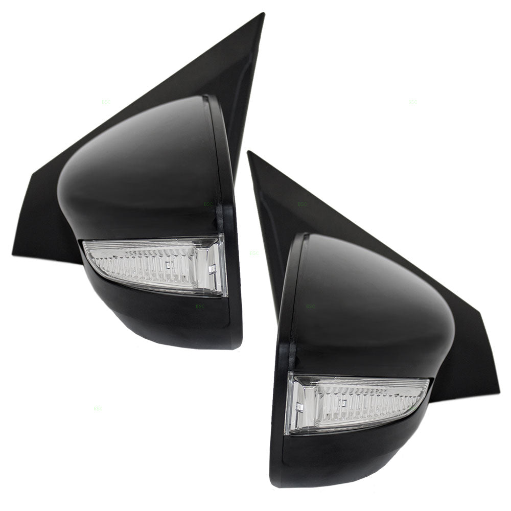 Replacement Set Driver and Passenger Power Side View Mirrors Heated Signal Ready-to-Paint Compatible with 13-15 Sentra 96302-3SG0D 96301-3SG0D