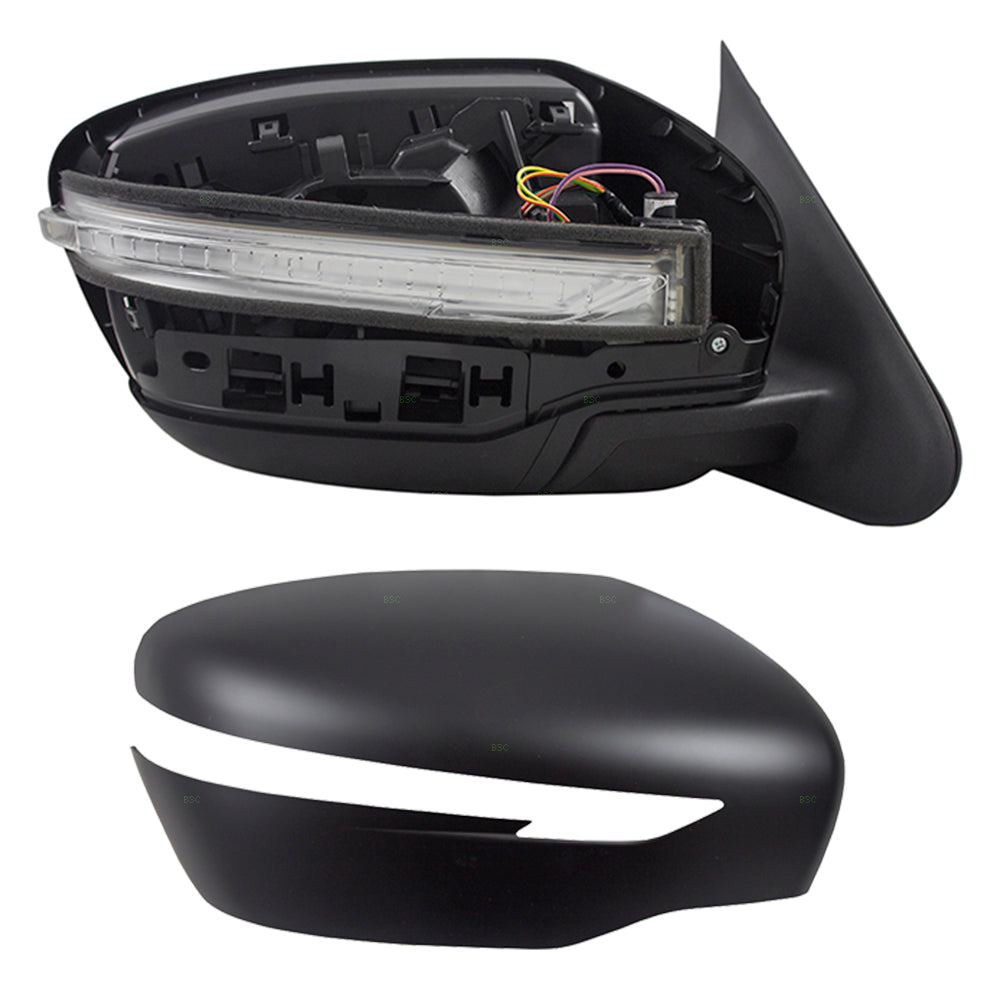 Passengers Power Side View Mirror w/ Signal Compatible with 15-17 Juke 96301-3YM4A 96373-3YM0H